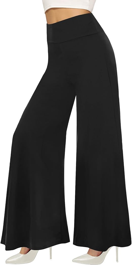 High-Waisted Flowing Wide-Leg Pants | Elegant Draping · Slimming Silhouette · Versatile for Work & Casual