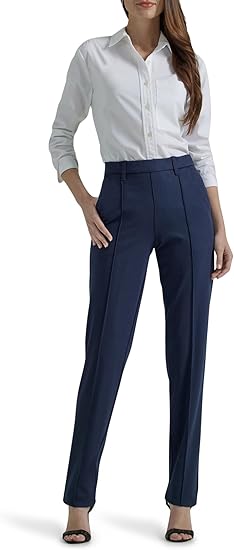 High-Waisted Tailored Dress Pants | Slim-Straight Silhouette · Front Crease · Professional & Everyday Versatile