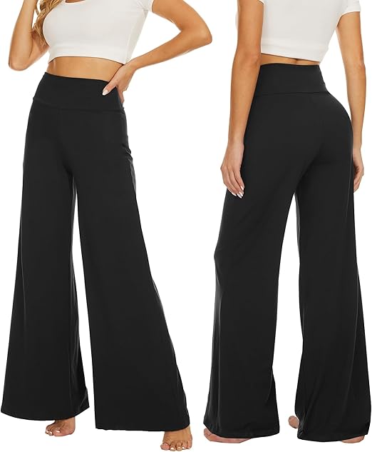 High-Waisted Flowing Wide-Leg Pants | Elegant Draping · Slimming Silhouette · Versatile for Work & Casual