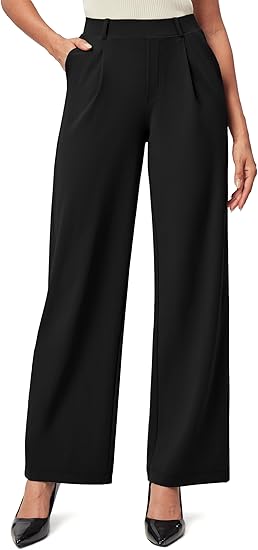 High-Waisted Wide-Leg Elegance Trousers｜Flattering Silhouette & Luxurious Draping｜Work-to-Weekend Versatile Pants