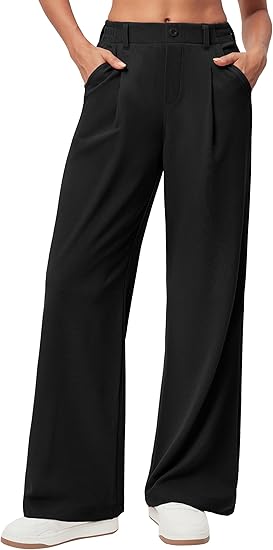 High-Waisted Wide-Leg Trousers｜Elegant Flowing Silhouette・Comfort Stretch Waist・Versatile for Daily & Office