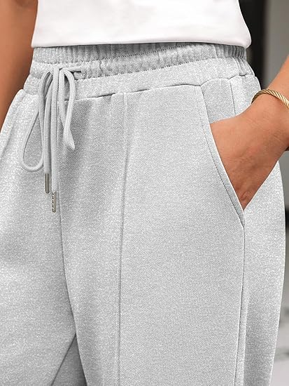 High-Waisted Drawstring Wide-Leg Pants｜Slimming Seam Details・Soft & Cozy Fabric・Casual Loose-Fit Trousers